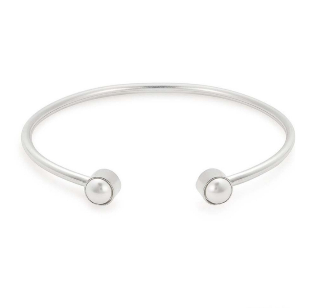 ALEX AND ANI White Sea Sultry Cuff Swarovski Pearl